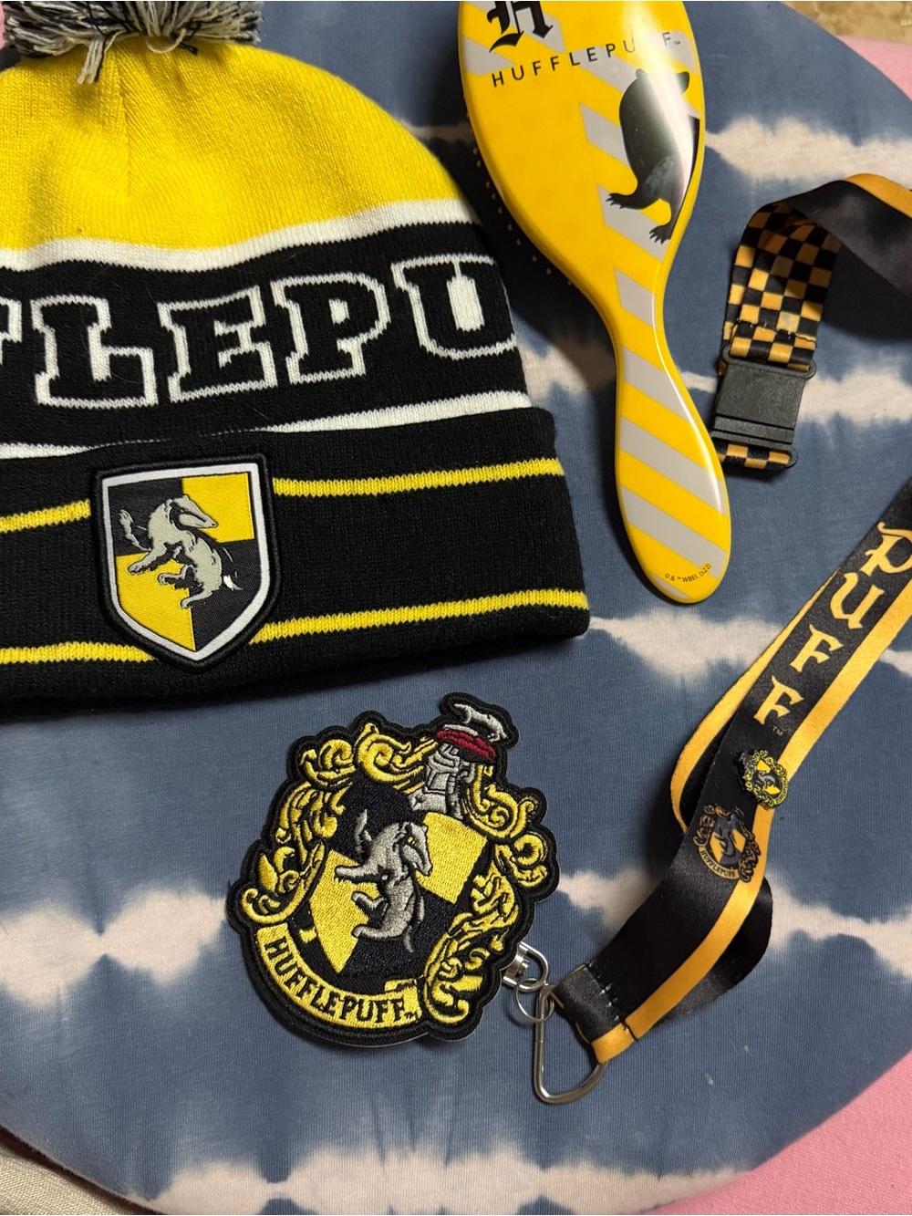 Hufflepuff Knit Beanie Hat - Yellow & Black